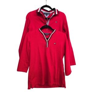 Tommy Hilfiger Red Knit Tops Bundle 2pcs Small coastal Preppy‎ Sporty  Casual